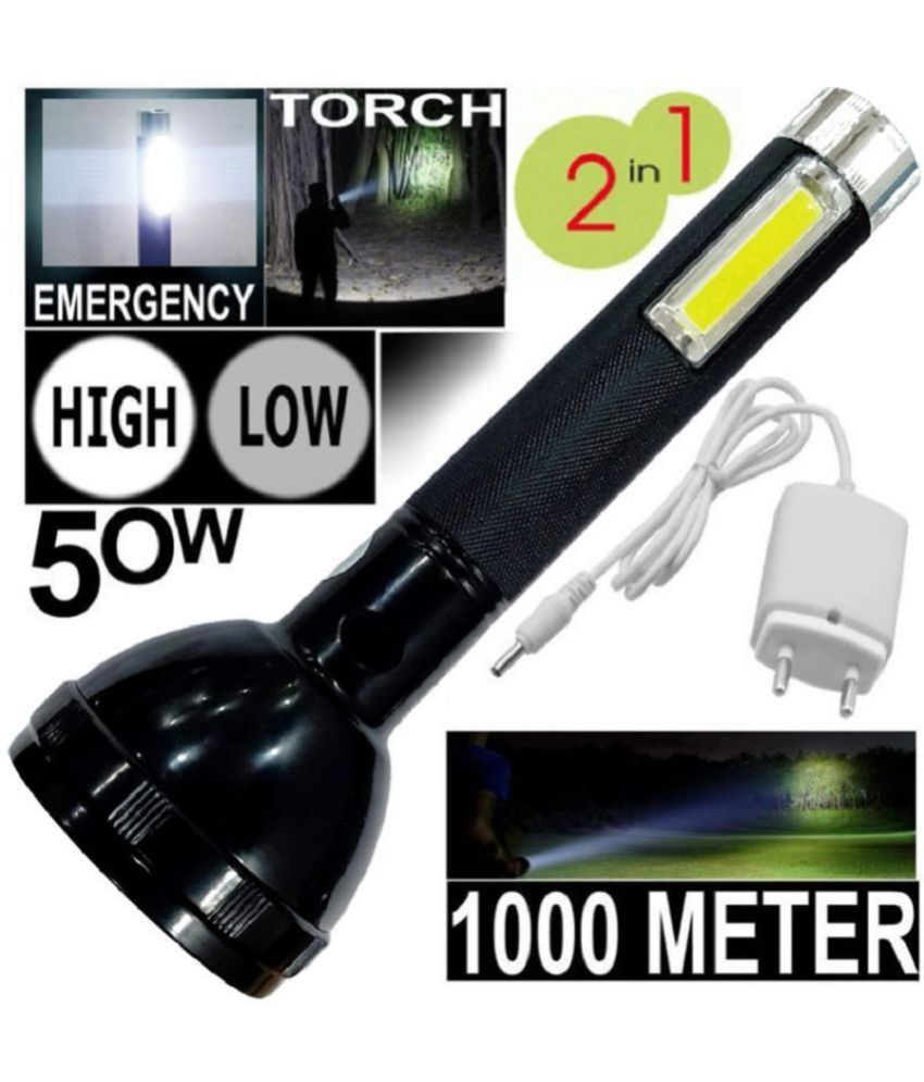     			Rock Light - 50W Rechargeable Flashlight Torch ( Pack of 1 )