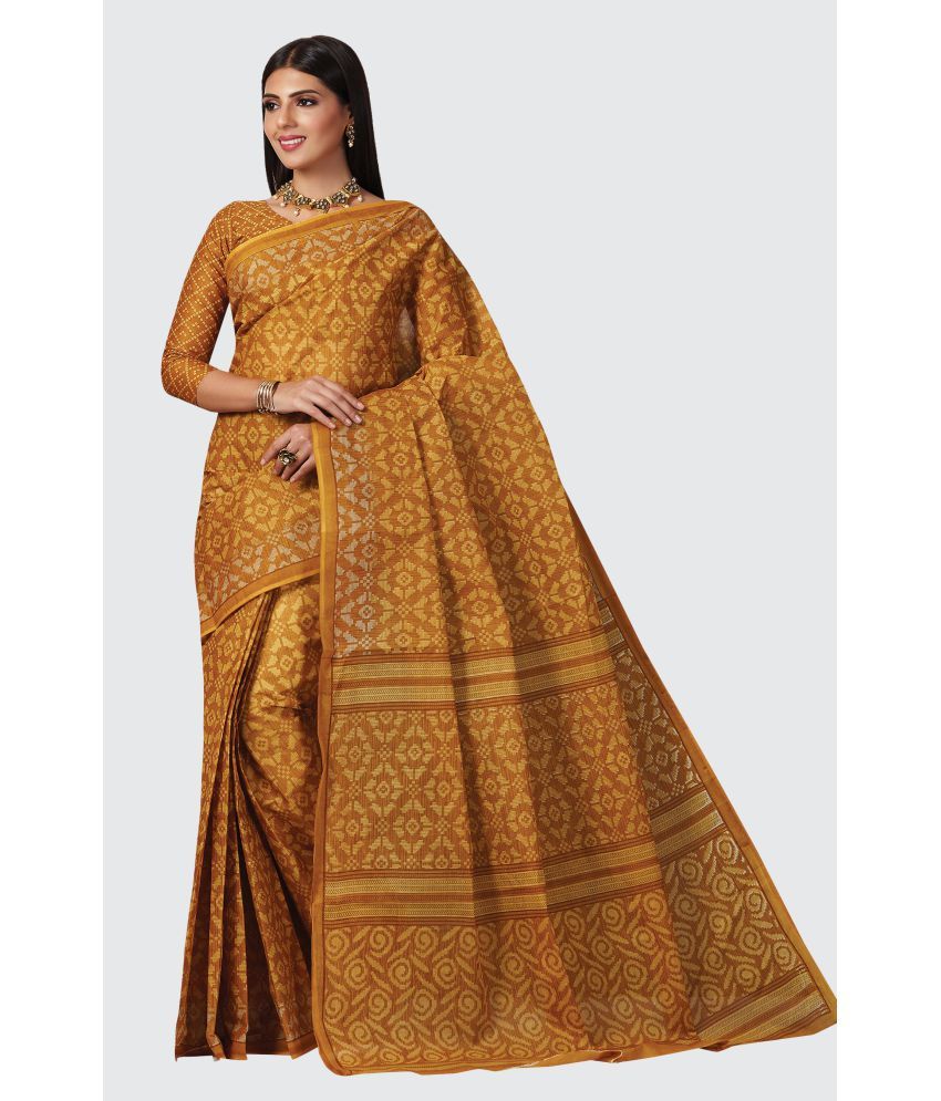     			SHANVIKA - Mustard Cotton Saree With Blouse Piece ( Pack of 1 )