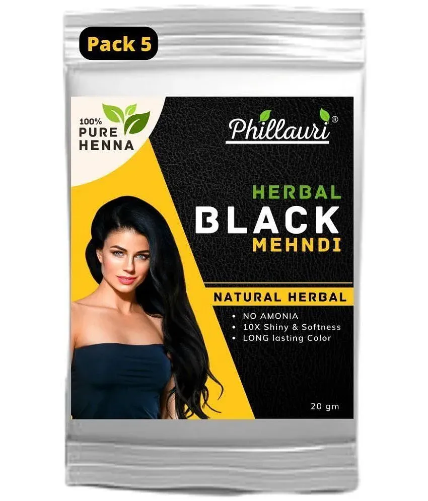 Shama Nikhar Mehandi Henna Black Colour Hair - 45g (Pack Of 6)