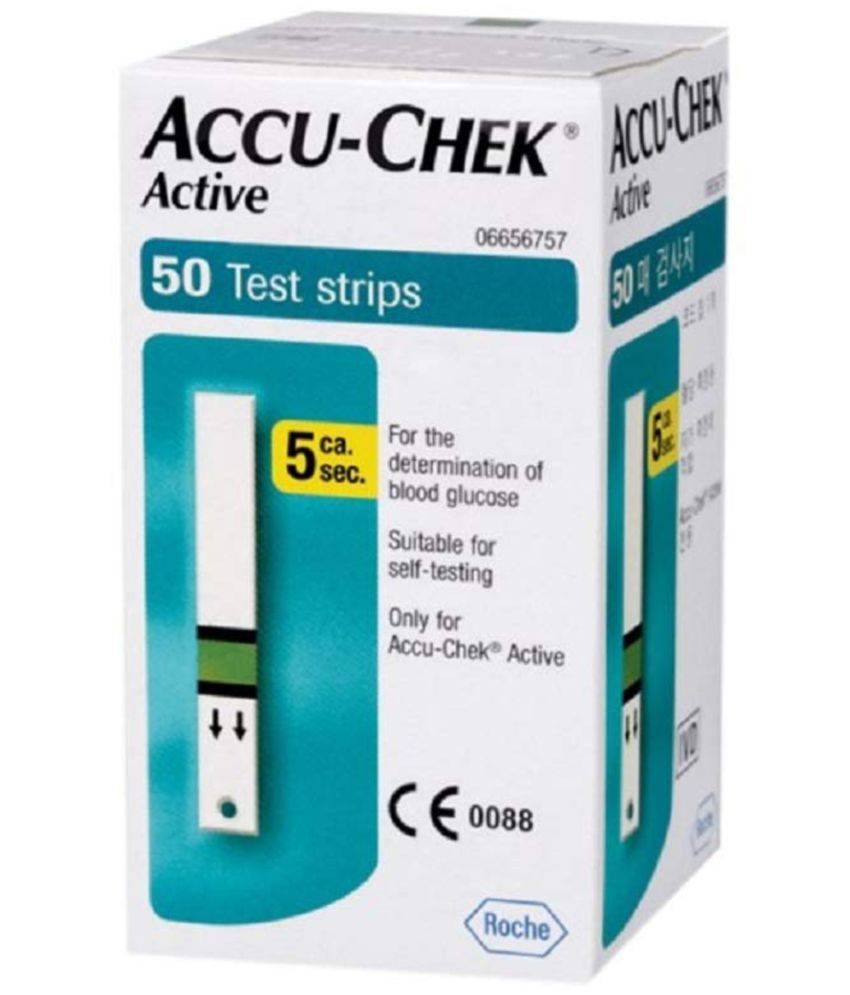 Accu-Chek Active 50 Sugar Test Strips (Multicolor) Expiry Dec 2023
