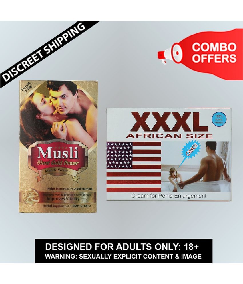     			Combo of Musali_10 Blast Power Ayurvedic Capsule for Men & Dr Chopra XXXL African Size Penis Enlargement CREAM By KaamYog