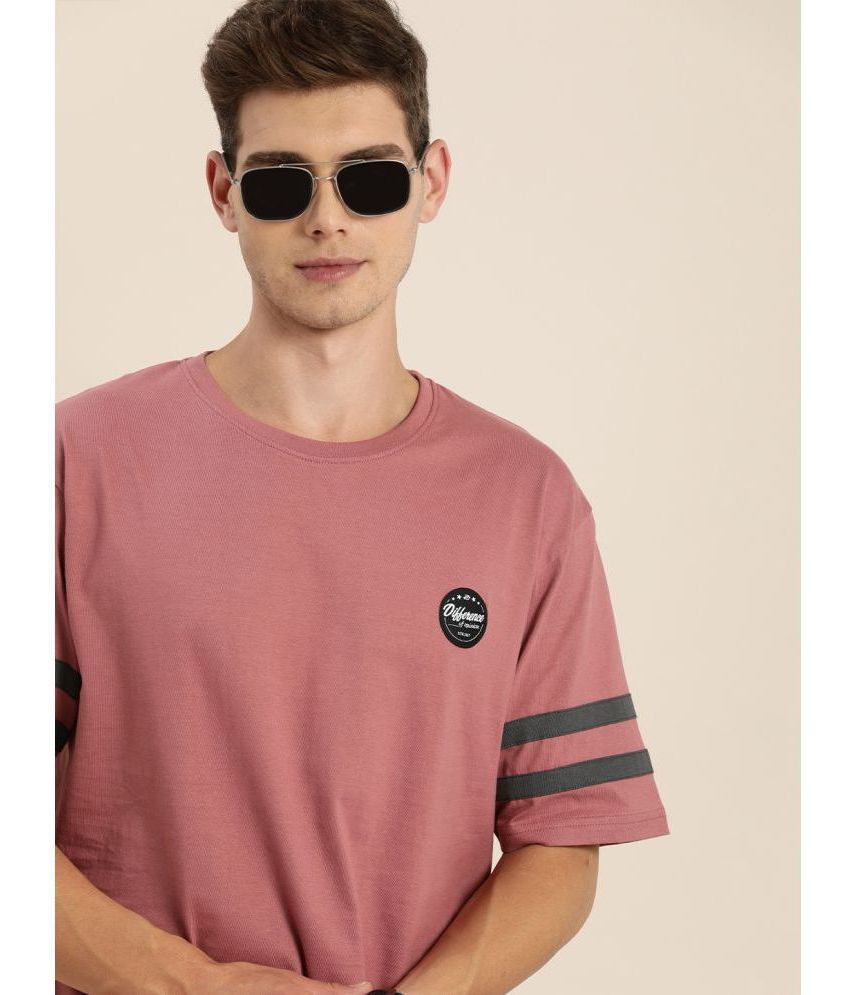     			Difference of Opinion - Pink Cotton Oversized Fit Men's T-Shirt ( Pack of 1 )
