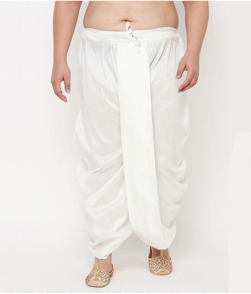     			GN hub - Off-White Silk Men's Dhoti ( Pack of 1 )