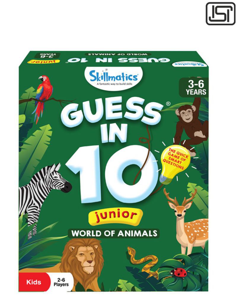 Guess in 10 Junior - World of Animals | Card Game of Smart Questions