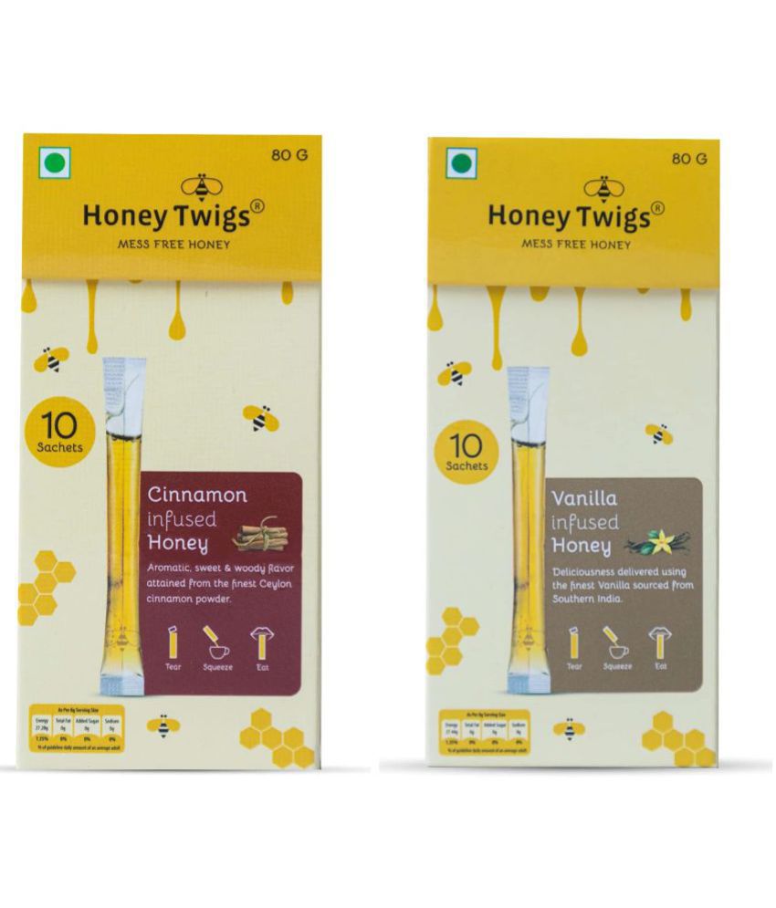     			HONEY TWIGS Honey Cinnamon and Vanilla 160 g Pack of 2