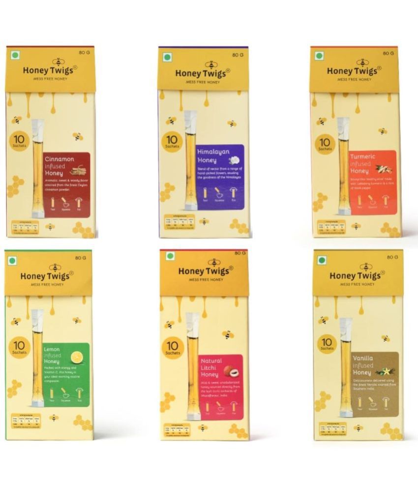     			HONEY TWIGS Honey twigs Multifloral Honey Mix Flavour 480 g Pack of 6