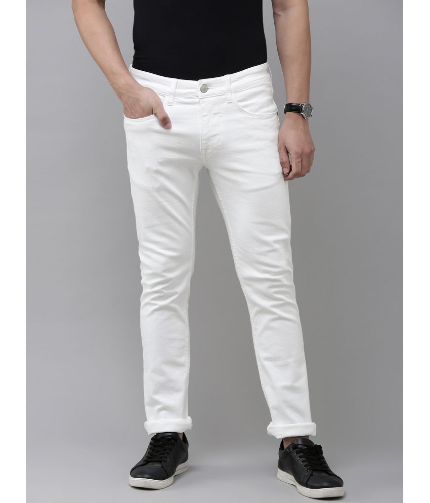     			Lawson - White Denim Slim Fit Men's Jeans ( Pack of 1 )