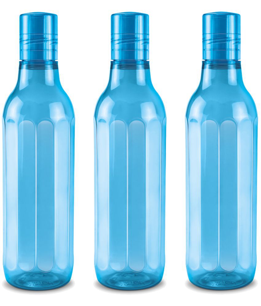     			Milton Prism Pet Water Bottle Gift Set of 3, 1 Litre Each, Blue | BPA Free | 100% Leak Proof | Office | Gym | Home | Kitchen | Travel | Hiking | Treking | Festive Gift Set
