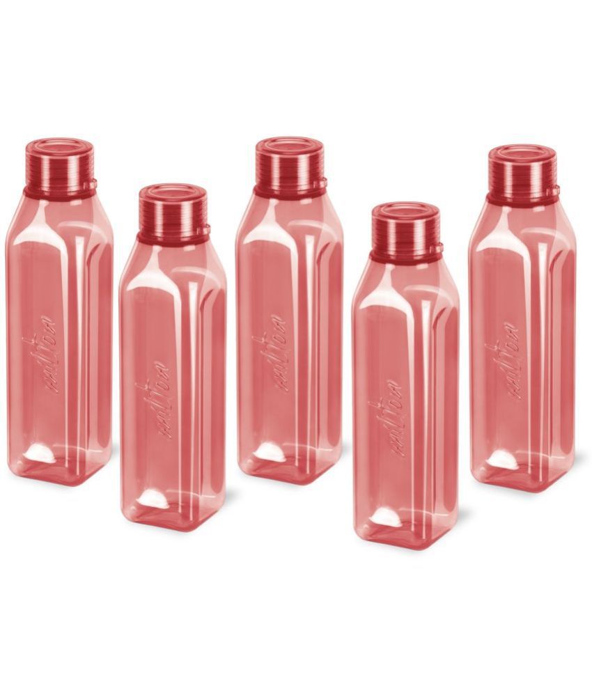     			Milton Prime 1000 Pet Water Bottle, Set of 5, 1 Litre Each, Burgundy | BPA Free | 100% Leak Proof | Office Bottle | Gym Bottle | Home | Kitchen | Travel Bottle | Hiking | Treking Bottle