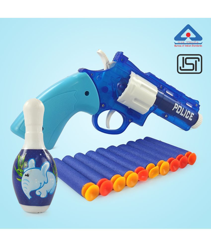 NHR Blaster Poolice Gun for Kids,10 Darts or One Suction Dart for Kids ...