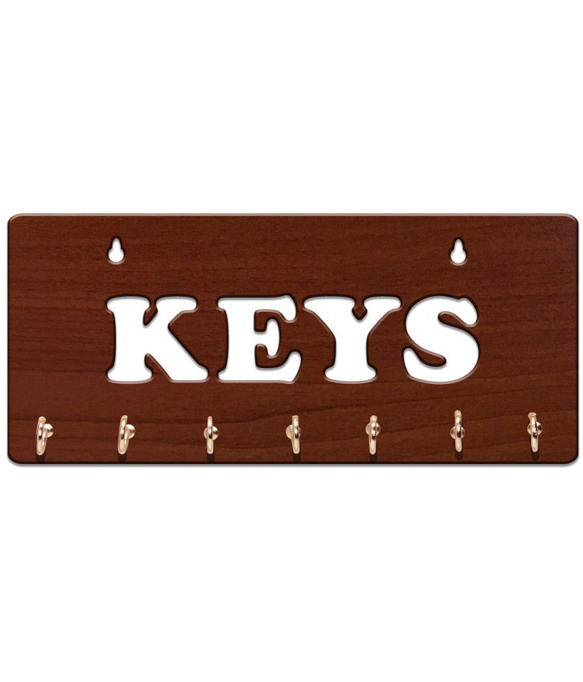     			Suveharts Brown Wood Key Holder - Pack of 1