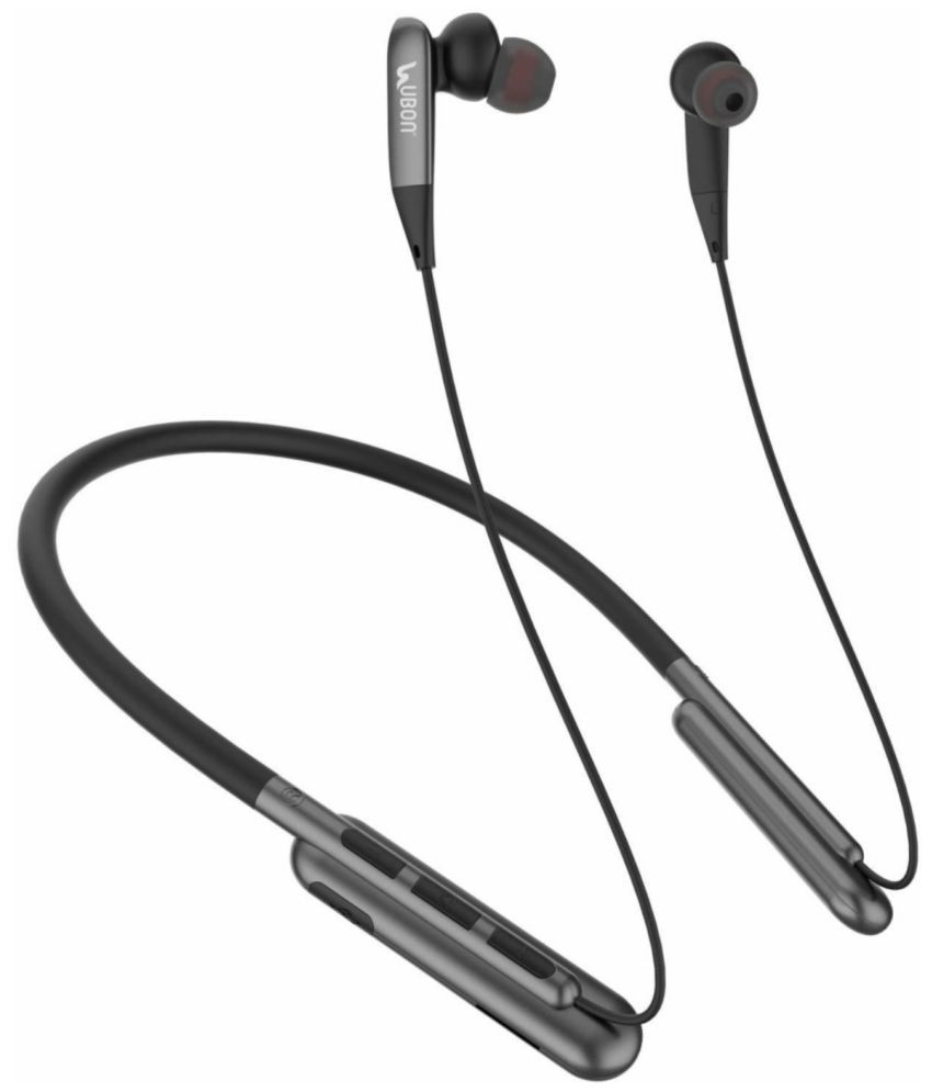 UBON CL-70 On Ear Bluetooth Neckband 8 Hours Playback IPX4(Splash & Sweat Proof) Active Noise cancellation -Bluetooth Black