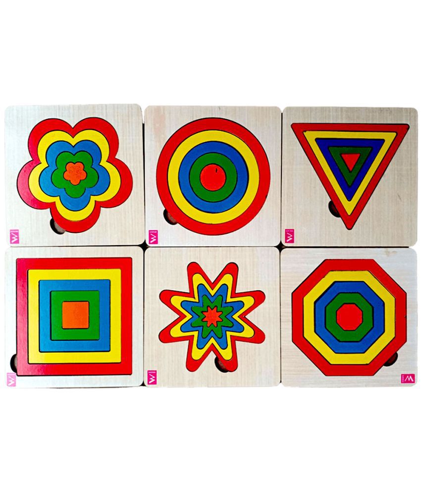     			Wissen Wooden Geometric Seriation Puzzle Educational Board Game for kids 2 years & Above