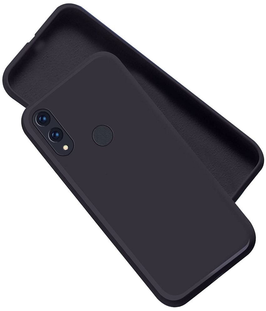     			ZAMN - Black Silicon Plain Cases Compatible For Xiaomi Redmi Note 7 Pro ( Pack of 1 )