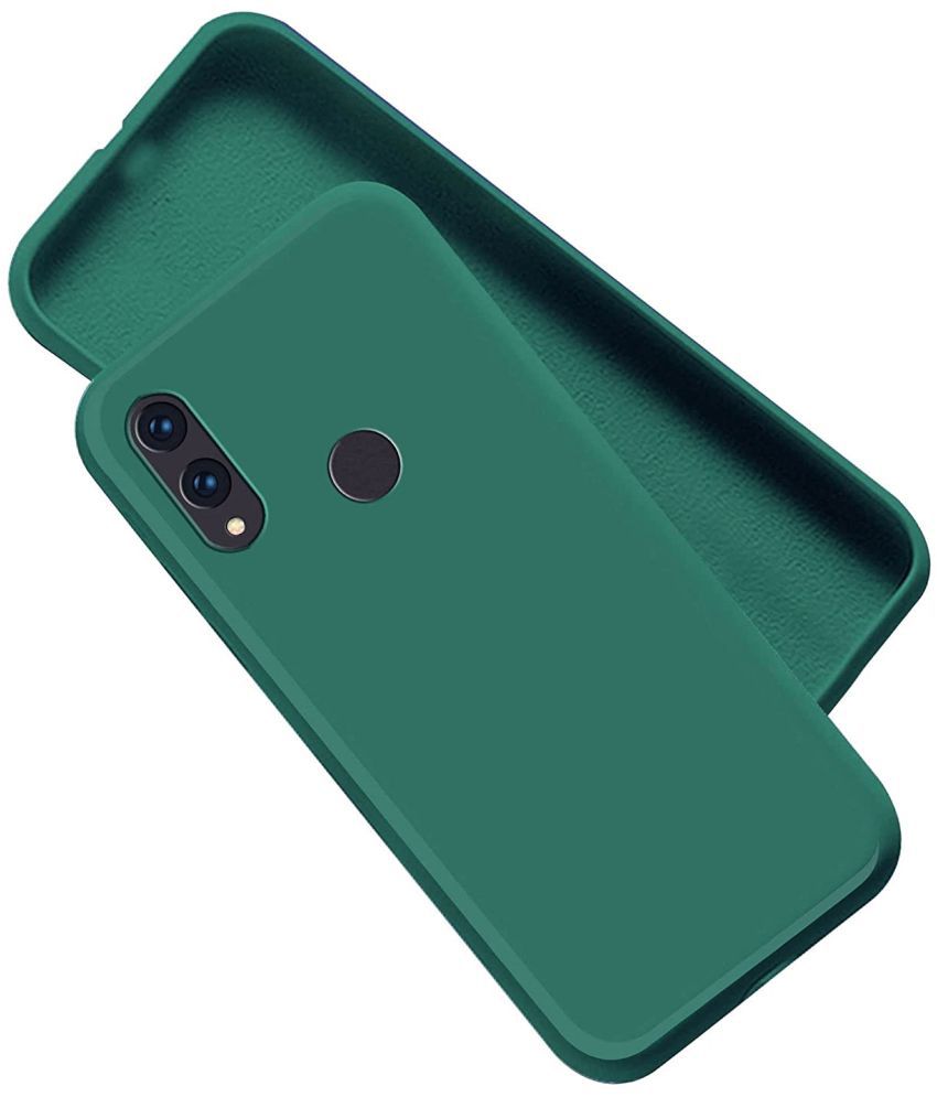     			ZAMN - Green Silicon Plain Cases Compatible For Xiaomi Redmi Note 7 ( Pack of 1 )