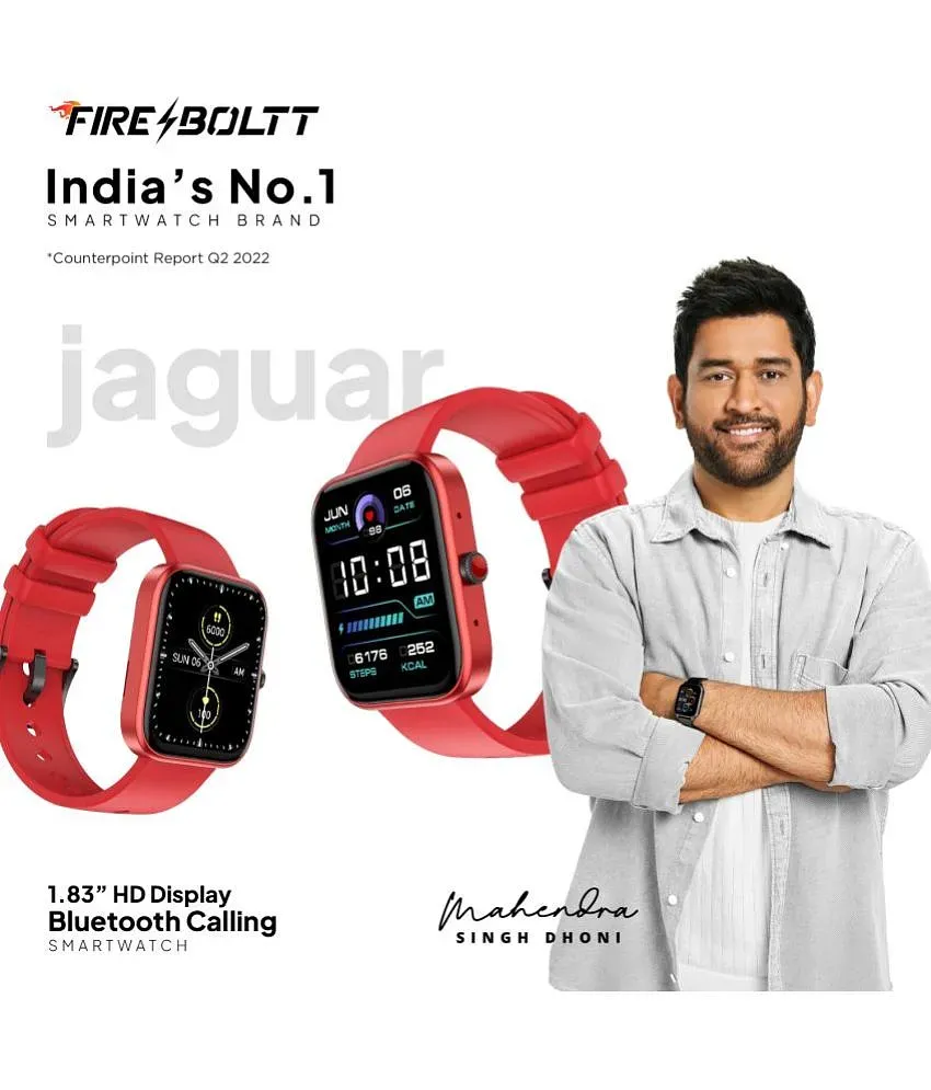 Fire Boltt Jaguar Red Smart