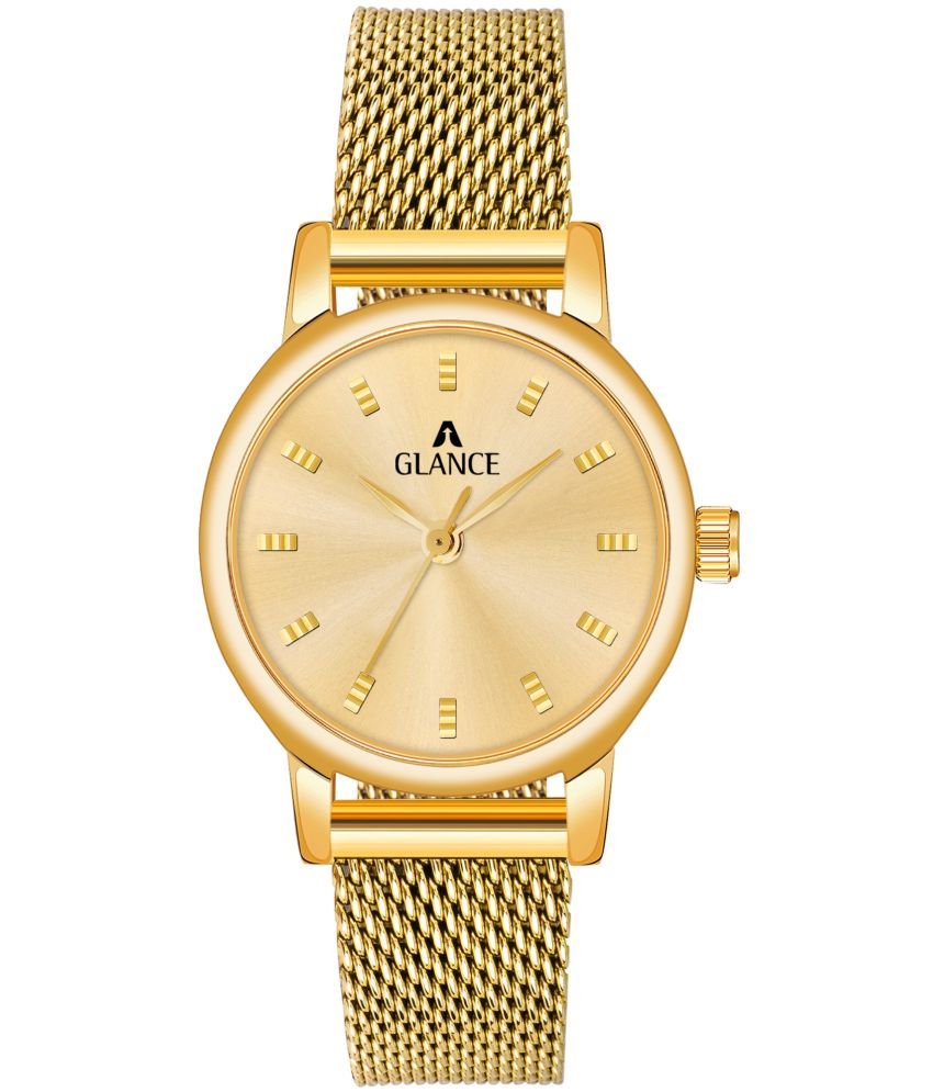     			Aglance - Gold Metal Analog Womens Watch