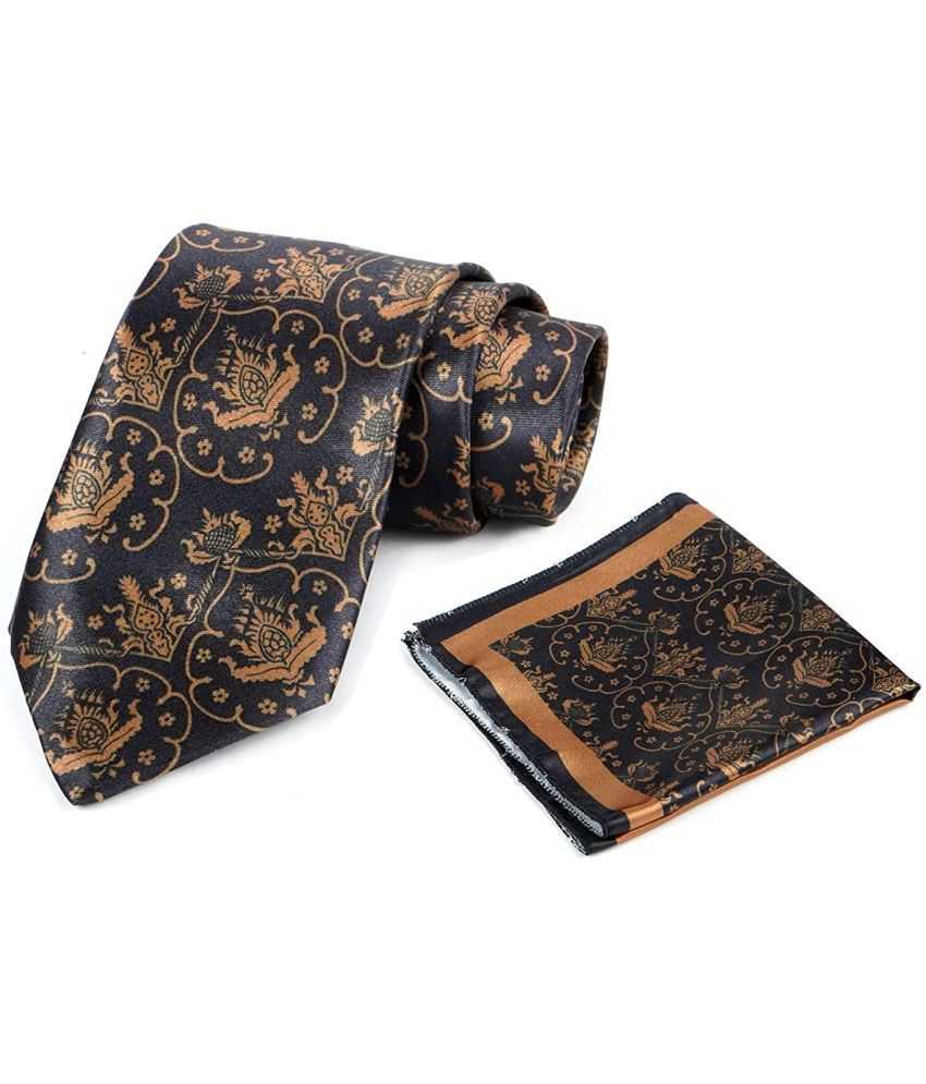     			Axlon Brown Paisley Silk Necktie