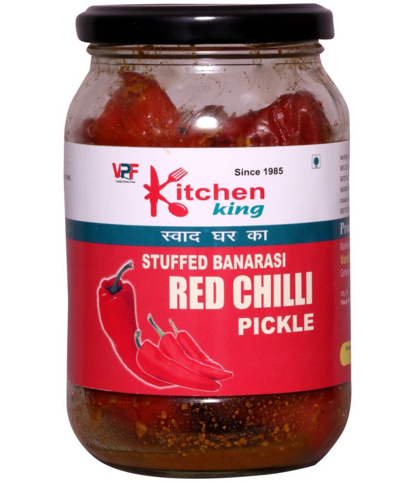     			Kitchen King Herbal Masala Stuffed Banarasi Red Chilli Pickle Lal Mirchi Ka achar Pickle 500 g