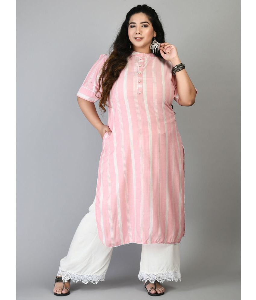     			PrettyPlus by Desinoor - Pink Straight Rayon Women's Stitched Salwar Suit ( Pack of 1 )