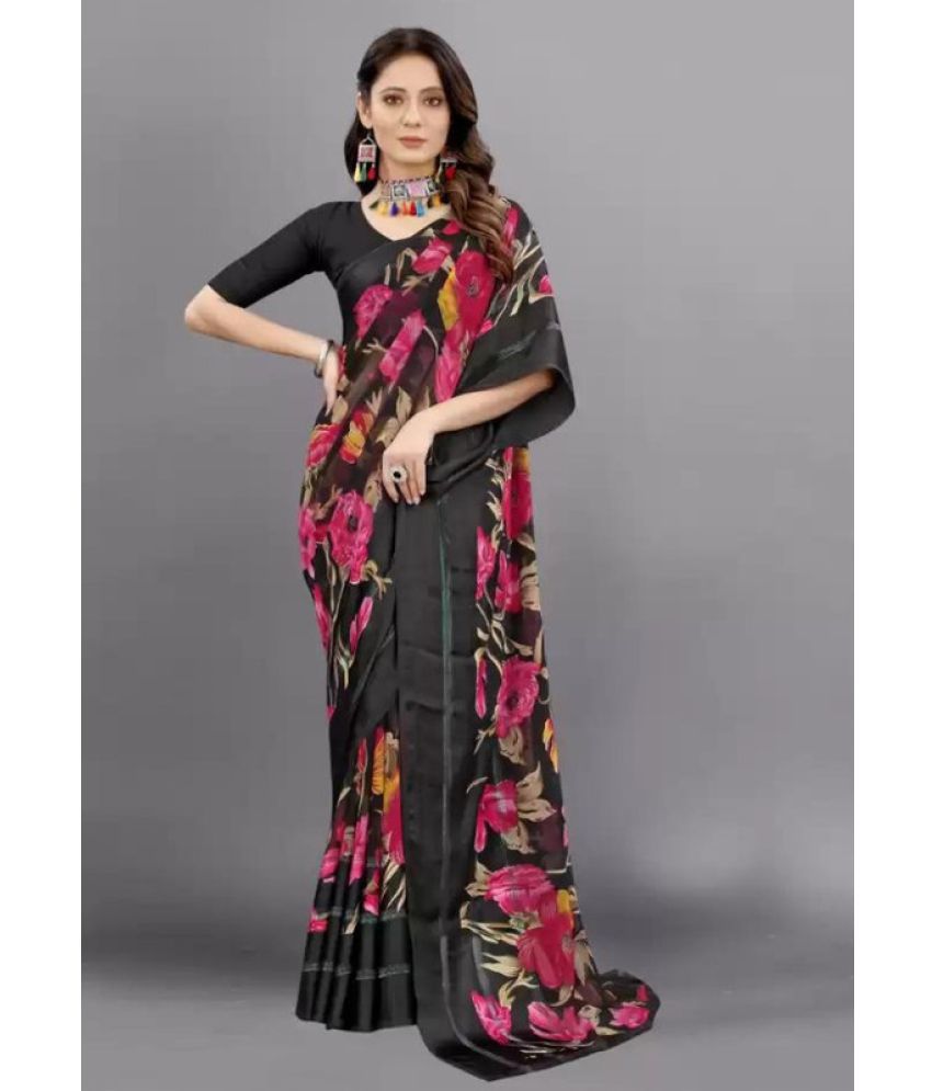     			Sitanjali Lifestyle - Multicolour Georgette Saree With Blouse Piece ( Pack of 1 )