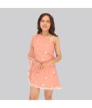 Cutecumber Satin Shift Dress For Girls ( Pack of 1 , Peach )