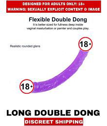 FEMALE ADULT SEX TOYS LONG DOUBLE DONG Smooth Silicon Dildo For Women