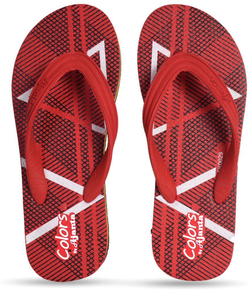     			Ajanta - Red Men's Daily Slipper