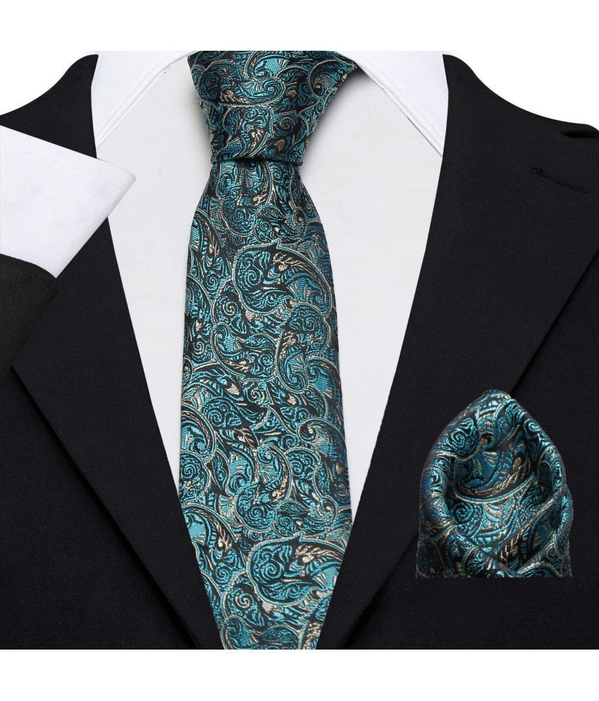     			Axlon Green Floral Silk Necktie