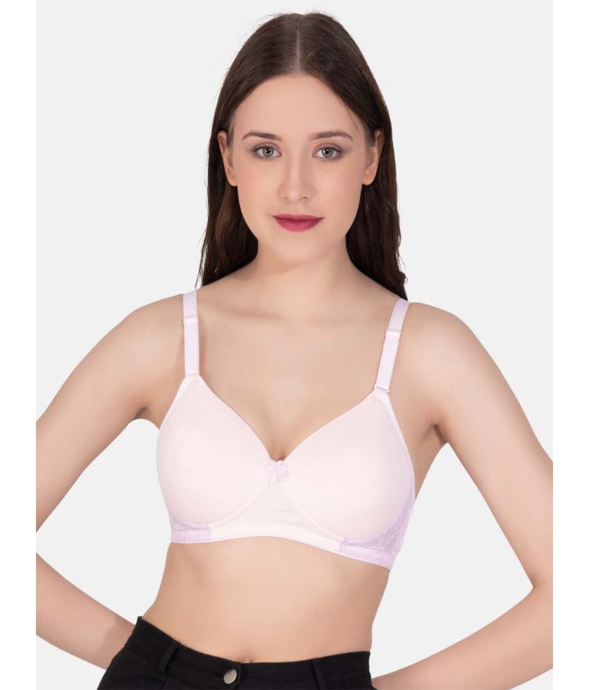     			LACYLUXE - Pink Nylon Lightly Padded Women's T-Shirt Bra ( Pack of 1 )