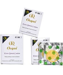 OSQUI Climax Delay, Ribbed, Dotted, Contour, Ultra Dotted and Extra Lube Condom.(pack of 3)
