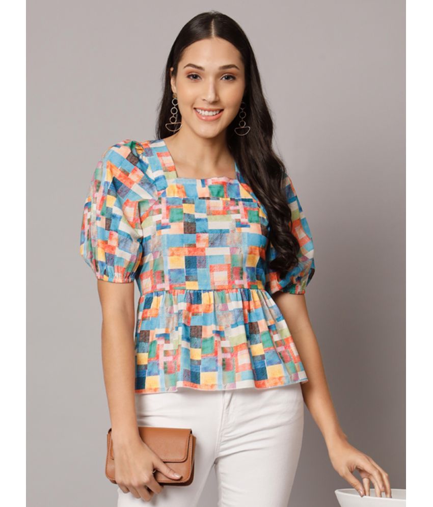     			Addyvero - Blue Polyester Women's Peplum Top ( Pack of 1 )