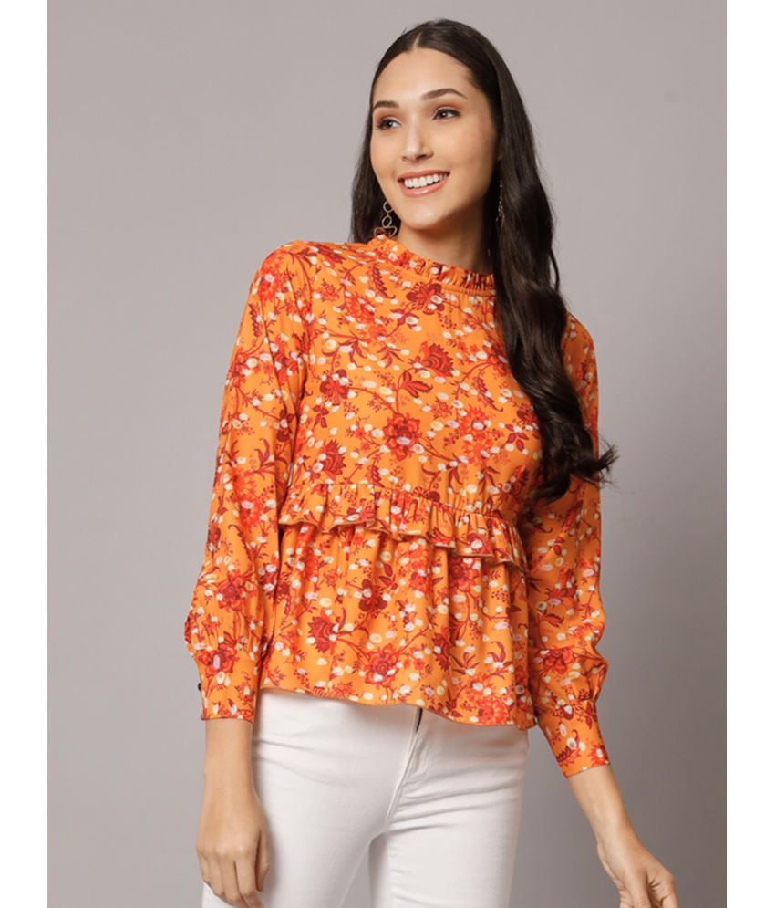     			Addyvero - Orange Polyester Women's Peplum Top ( Pack of 1 )