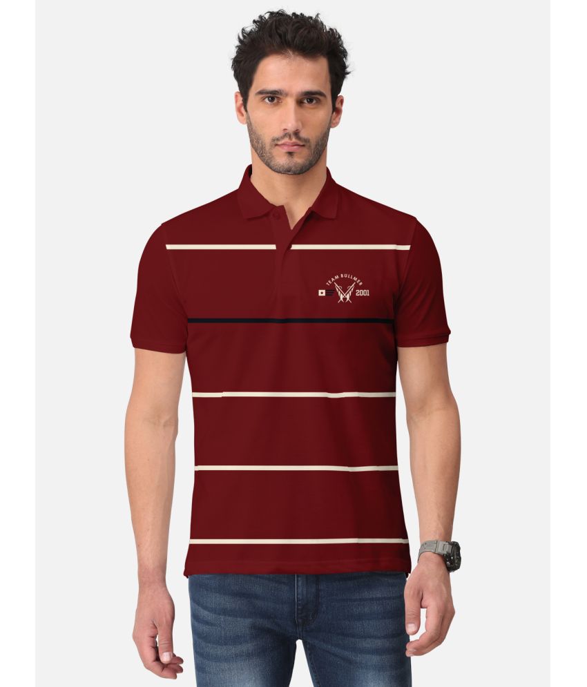     			BULLMER - Maroon Cotton Blend Regular Fit Men's Polo T Shirt ( Pack of 1 )