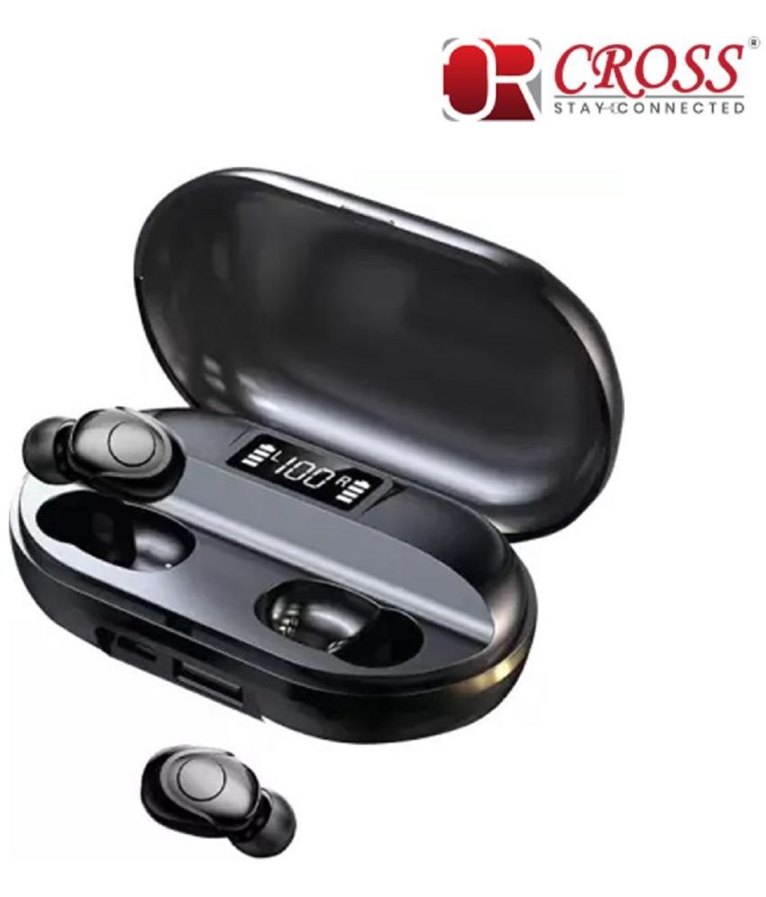 Cross CR EB 121 In Ear True Wireless (TWS) 5 Hours Playback IPX4(Splash & Sweat Proof) Active Noise cancellation -Bluetooth Black