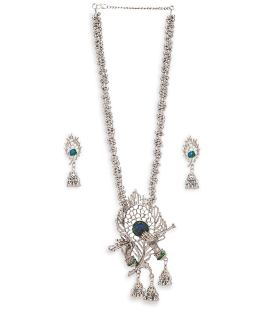     			PUJVI - Silver Alloy Necklace Set ( Pack of 1 )