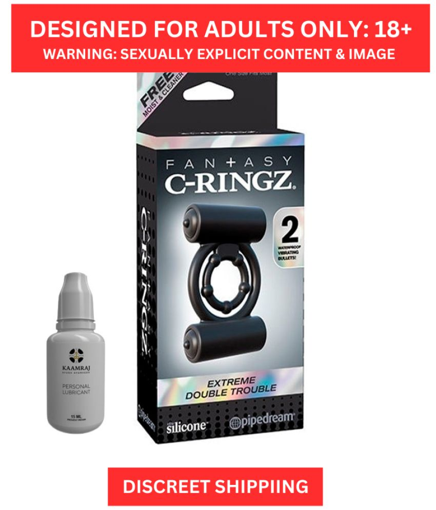     			Silicone Dual Bullet Cock Ring with Double Hold Design + Free Kaamraj Lube