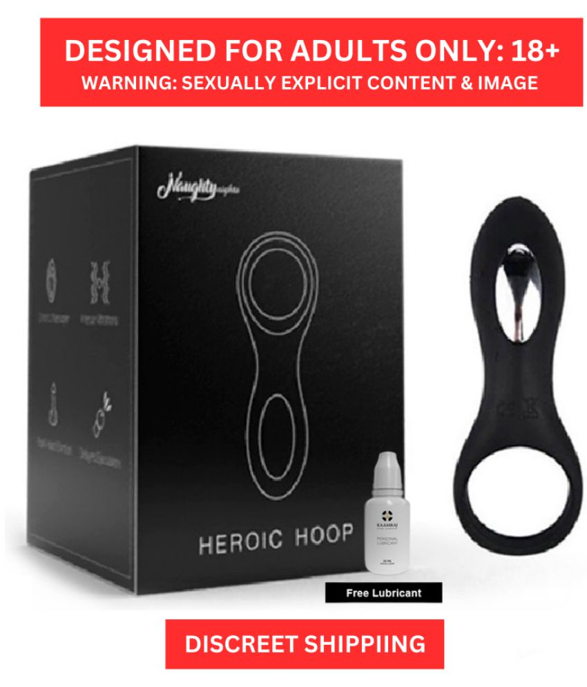     			Vibrating Cock Ring with USB Charging for Couples and Solo Play By Naughty Nights + Free Kaamraj Lube