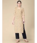 1 Stop Fashion - Rose Gold Crepe Women's Straight Kurti ( Pack of 1 )