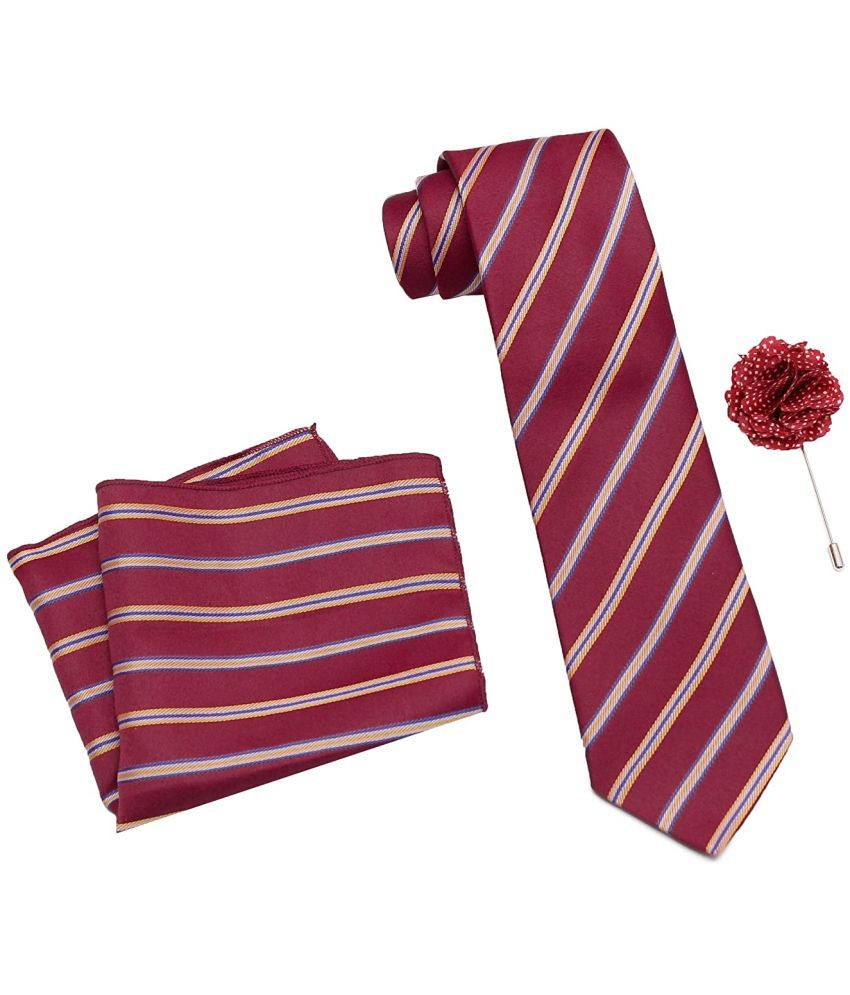     			Axlon Red Stripes Silk Necktie