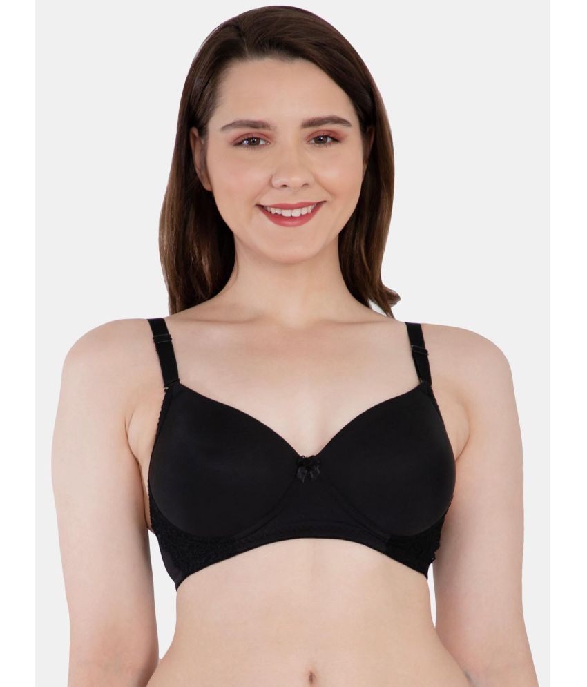     			LACYLUXE Nylon Lightly Padded Women's T-Shirt Bra ( Black )