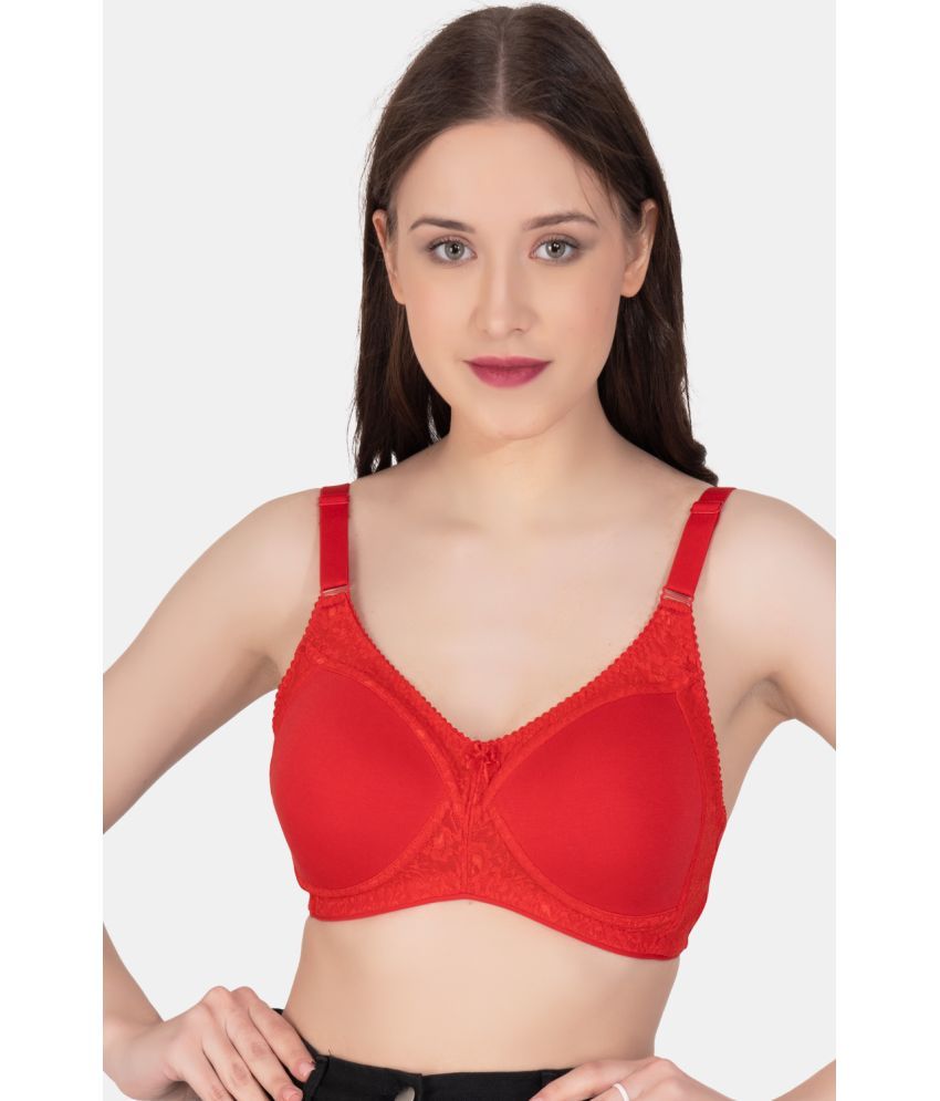     			LACYLUXE Net Lightly Padded Women's Everyday Bra ( Red )