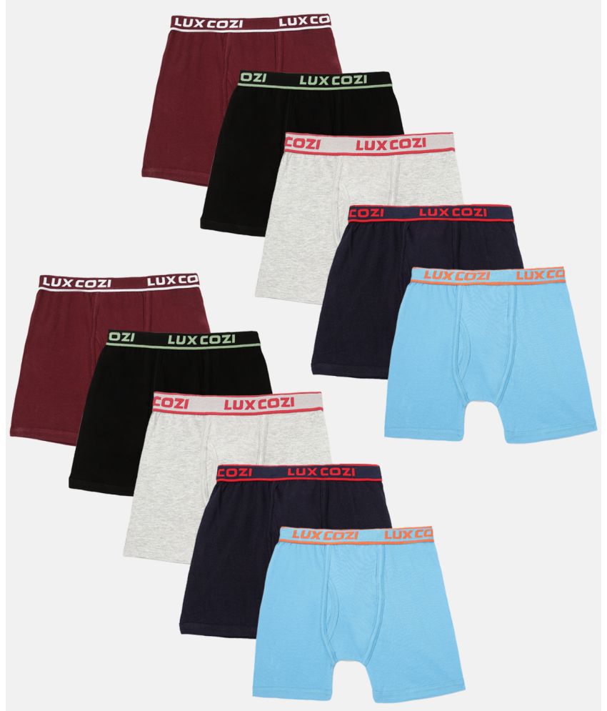    			Lux Cozi - Multicolor Cotton Boys Trunks ( Pack of 10 )