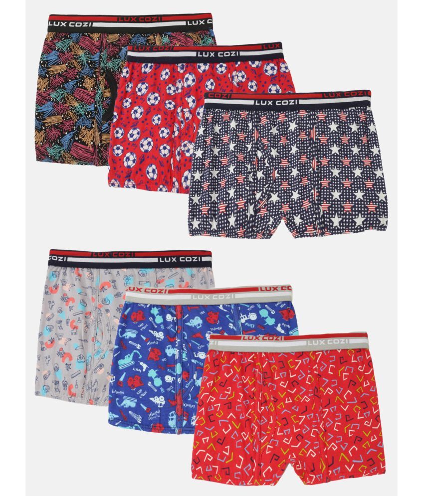     			Pack of 6 Lux Cozi Cotton Boys Trunks ( Multicolor )