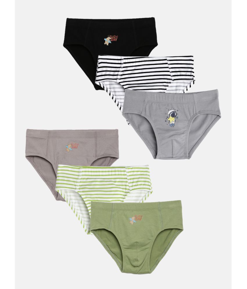     			Pack of 6 Mackly Cotton Blend Boys Briefs ( Multicolor )