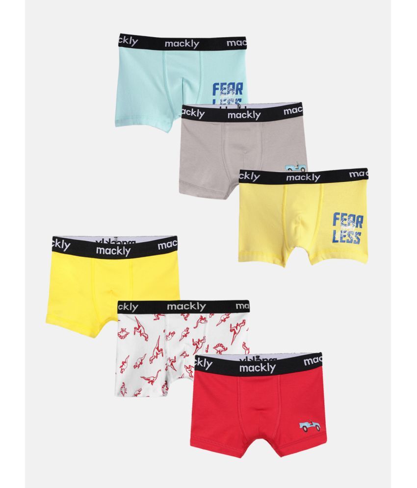     			Mackly - Multicolor Cotton Blend Boys Boxers ( Pack of 6 )