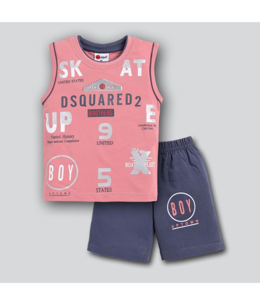     			Mars Infiniti - Pink Cotton Unisex T-Shirt & Shorts ( Pack of 1 )