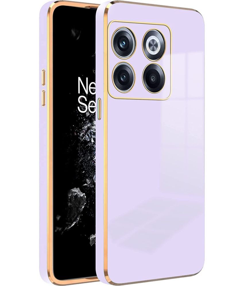     			NBOX - Pink Silicon Plain Cases Compatible For Oneplus 10T 5G ( Pack of 1 )