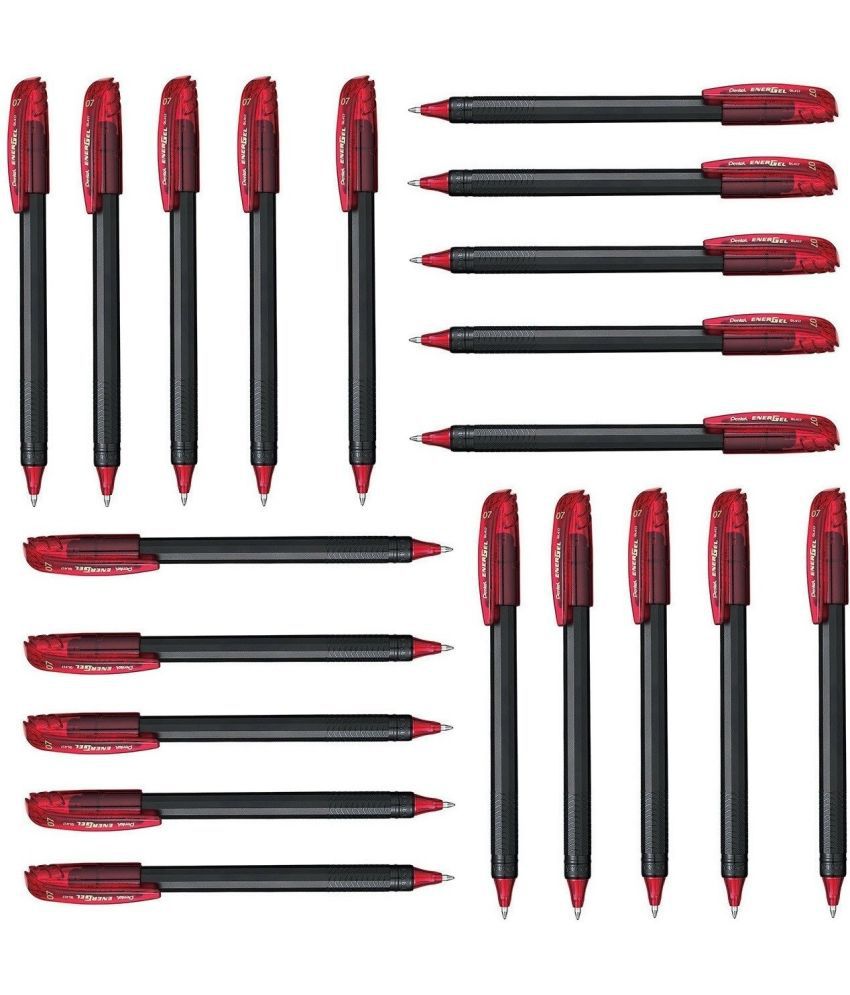     			Pentel Energel Bl417 - 20 Red Ink Color Roller Ball Pen (Pack Of 20, Red)