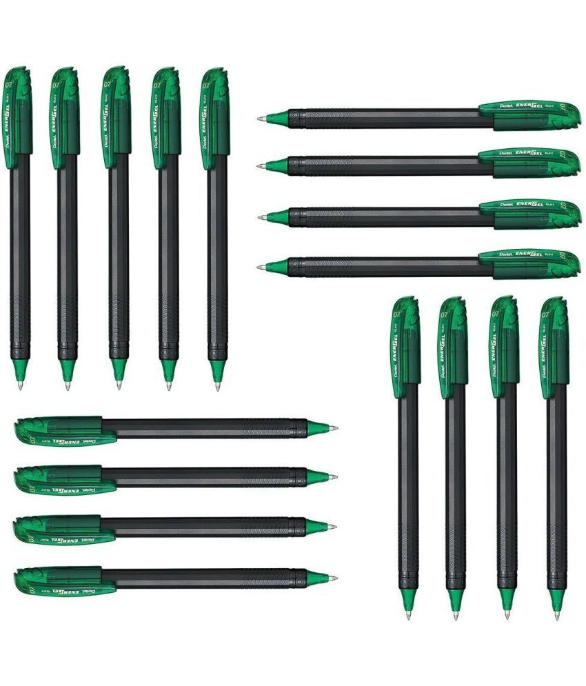     			Pentel Energel Bl417 - 17 Green Ink Color Roller Ball Pen (Pack Of 17, Green)
